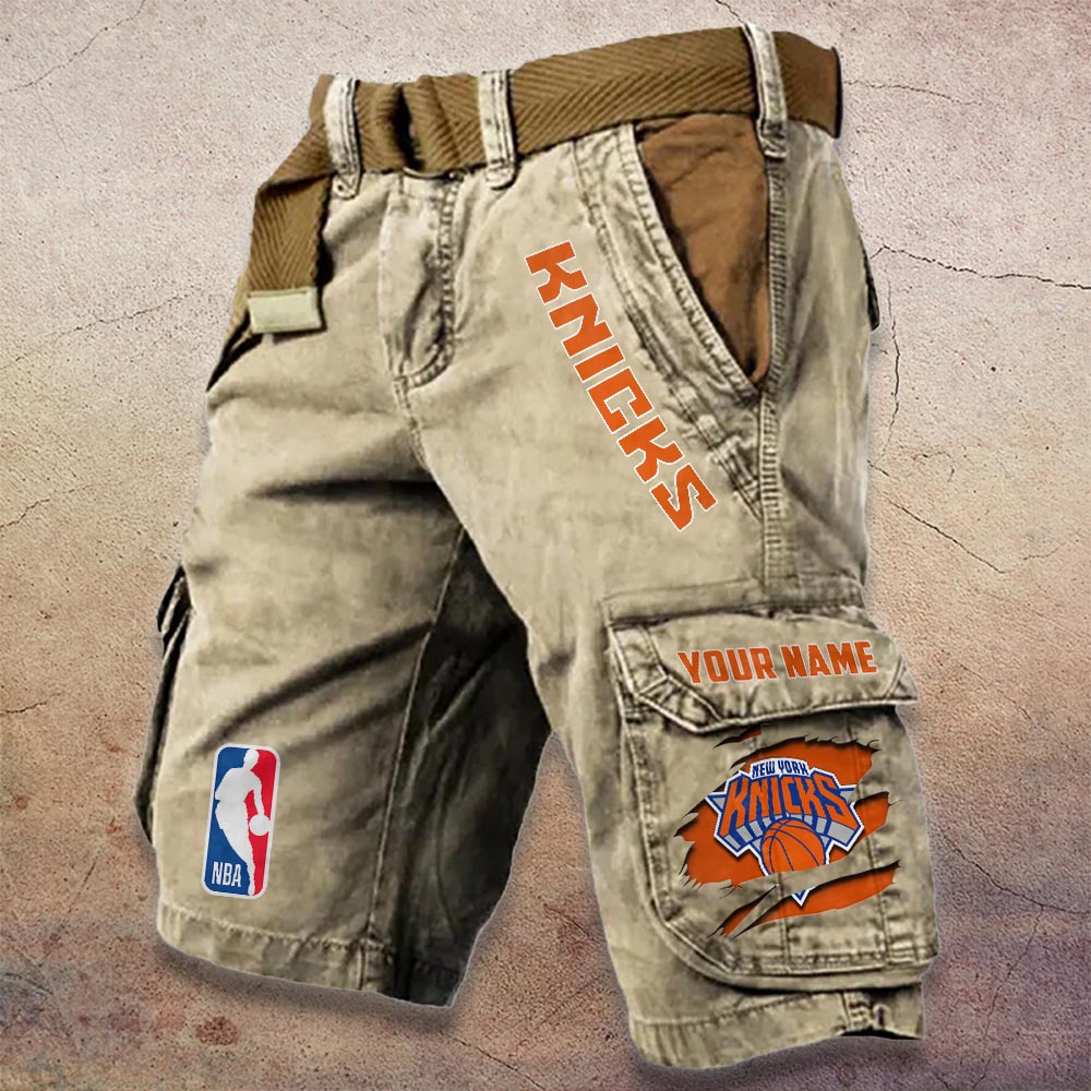 Sportswearmerch New York Knicks NBA Denim Short For Fan