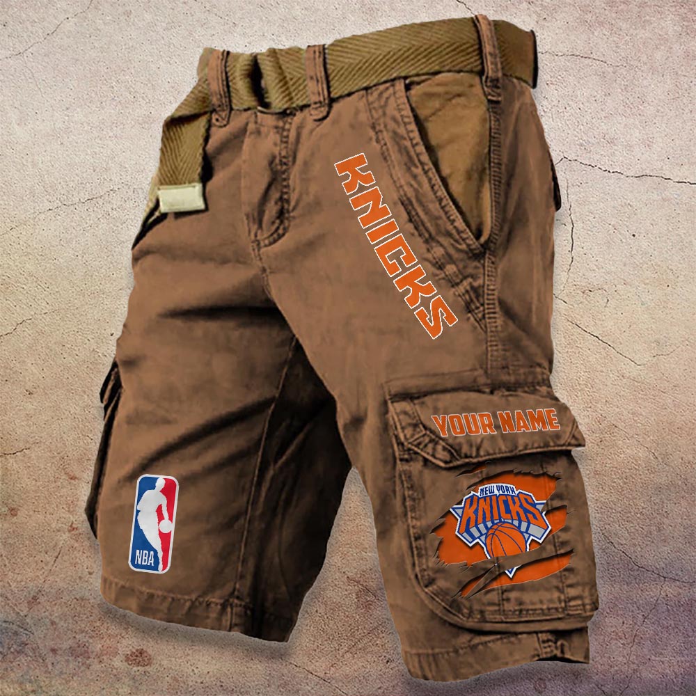 Sportswearmerch New York Knicks NBA Denim Short For Fan