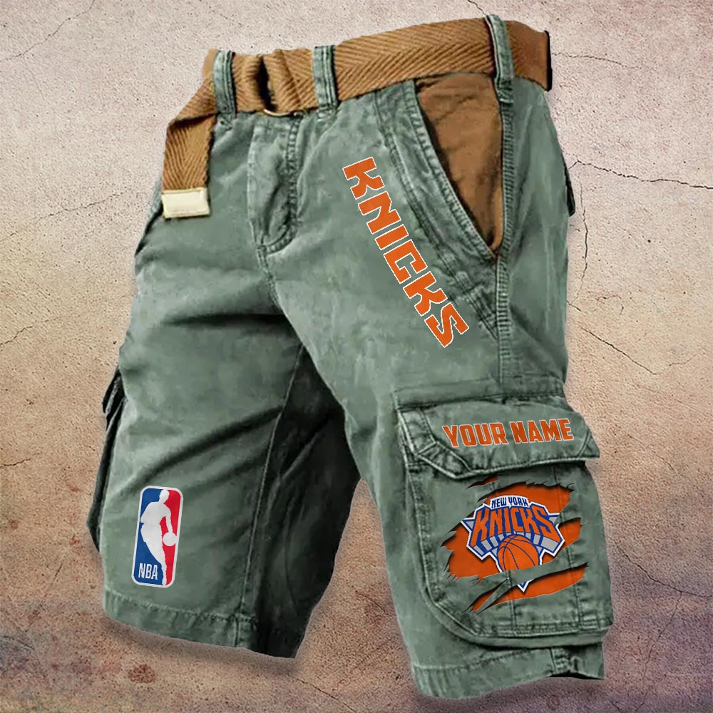 Sportswearmerch New York Knicks NBA Denim Short For Fan