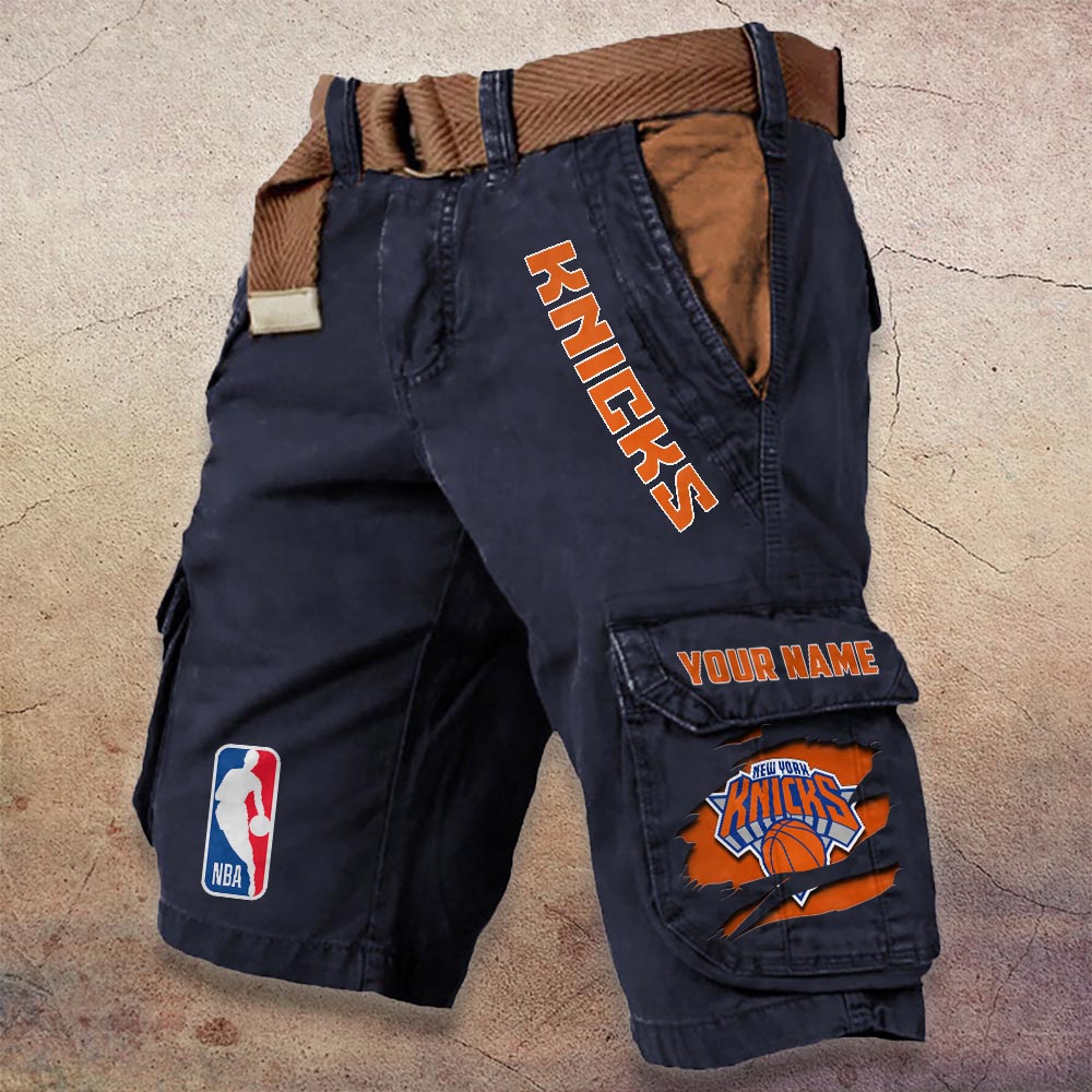 Sportswearmerch New York Knicks NBA Denim Short For Fan