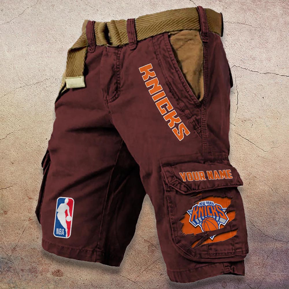 Sportswearmerch New York Knicks NBA Denim Short For Fan