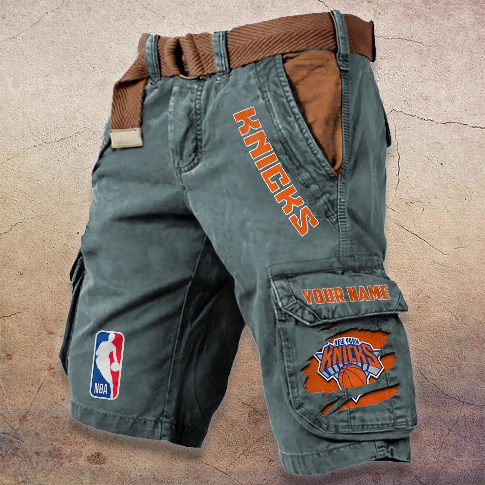 Sportswearmerch New York Knicks NBA Denim Short For Fan