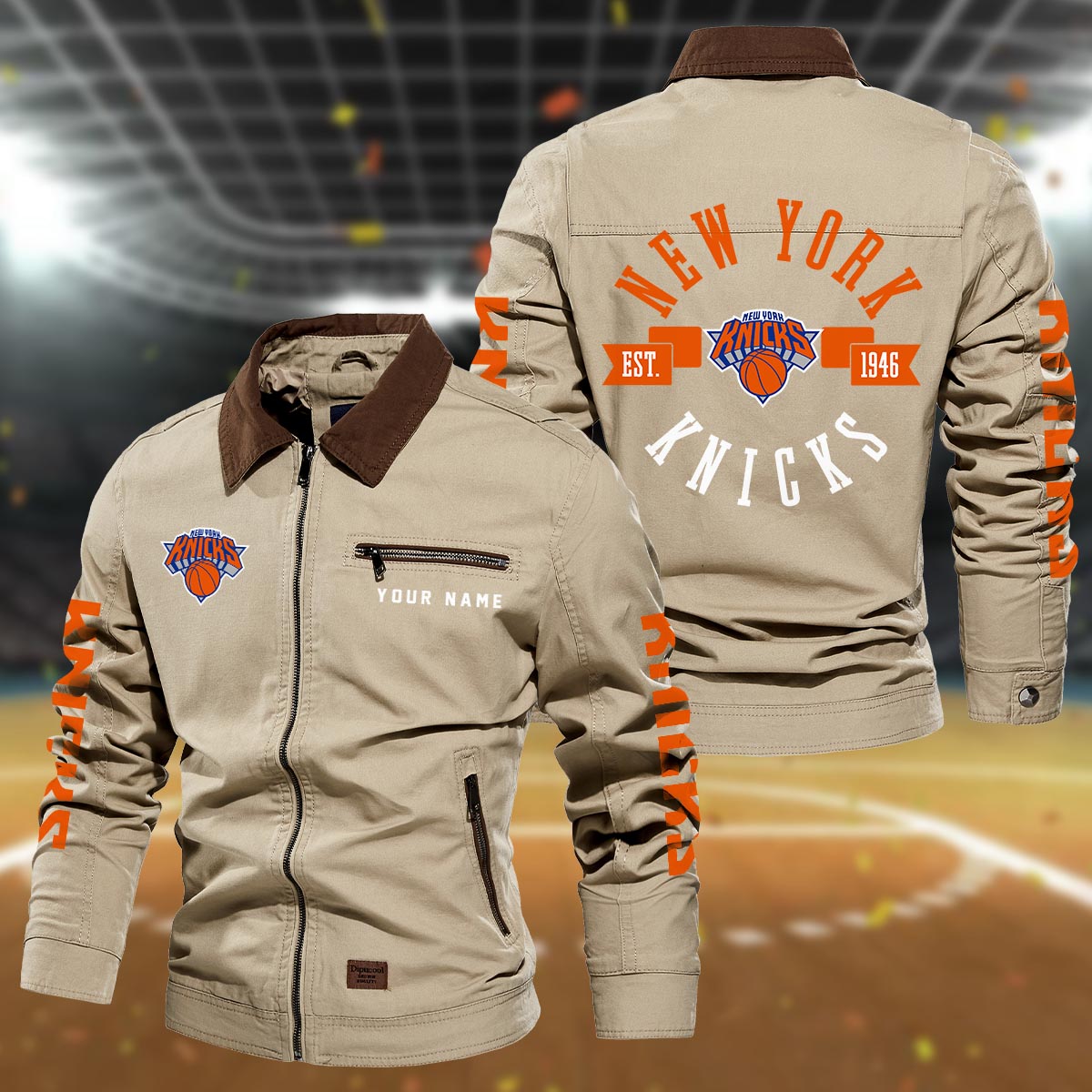 Sportswearmerch New York Knicks NBA Lapel Jacket For Fan
