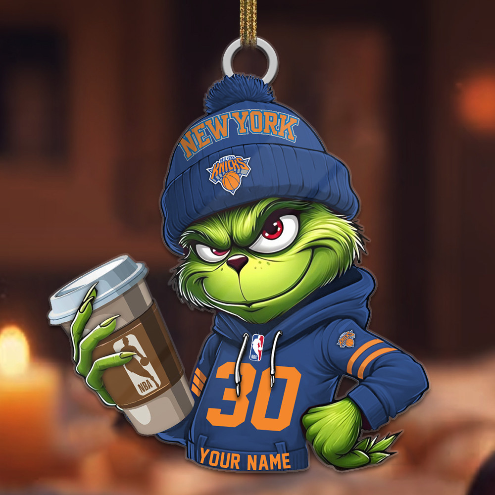 Sportswearmerch New York Knicks NBA Personalized Acrylic Ornament For Fans