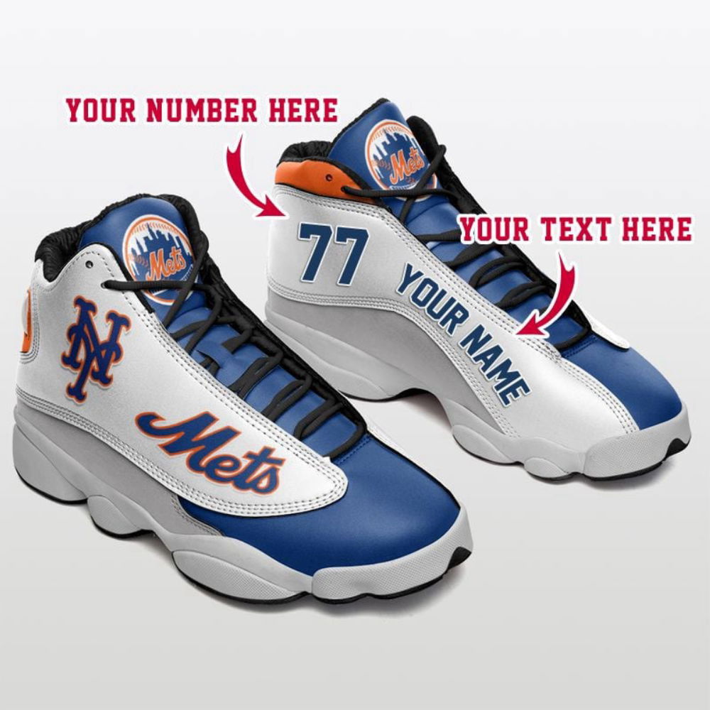 Sportswearmerch New York Mets MLB AJ13 Sneakers Shoes For Men And Women