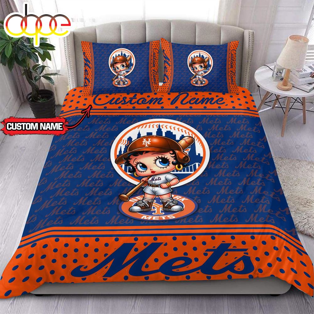 Sportswearmerch New York Mets MLB Baseball Bedding Set For Fan