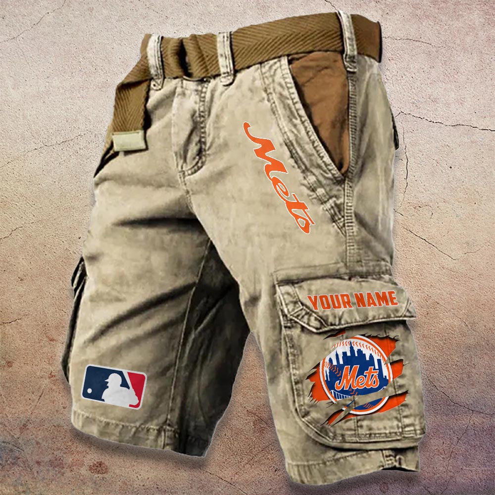 Sportswearmerch New York Mets MLB Denim Short For Fan