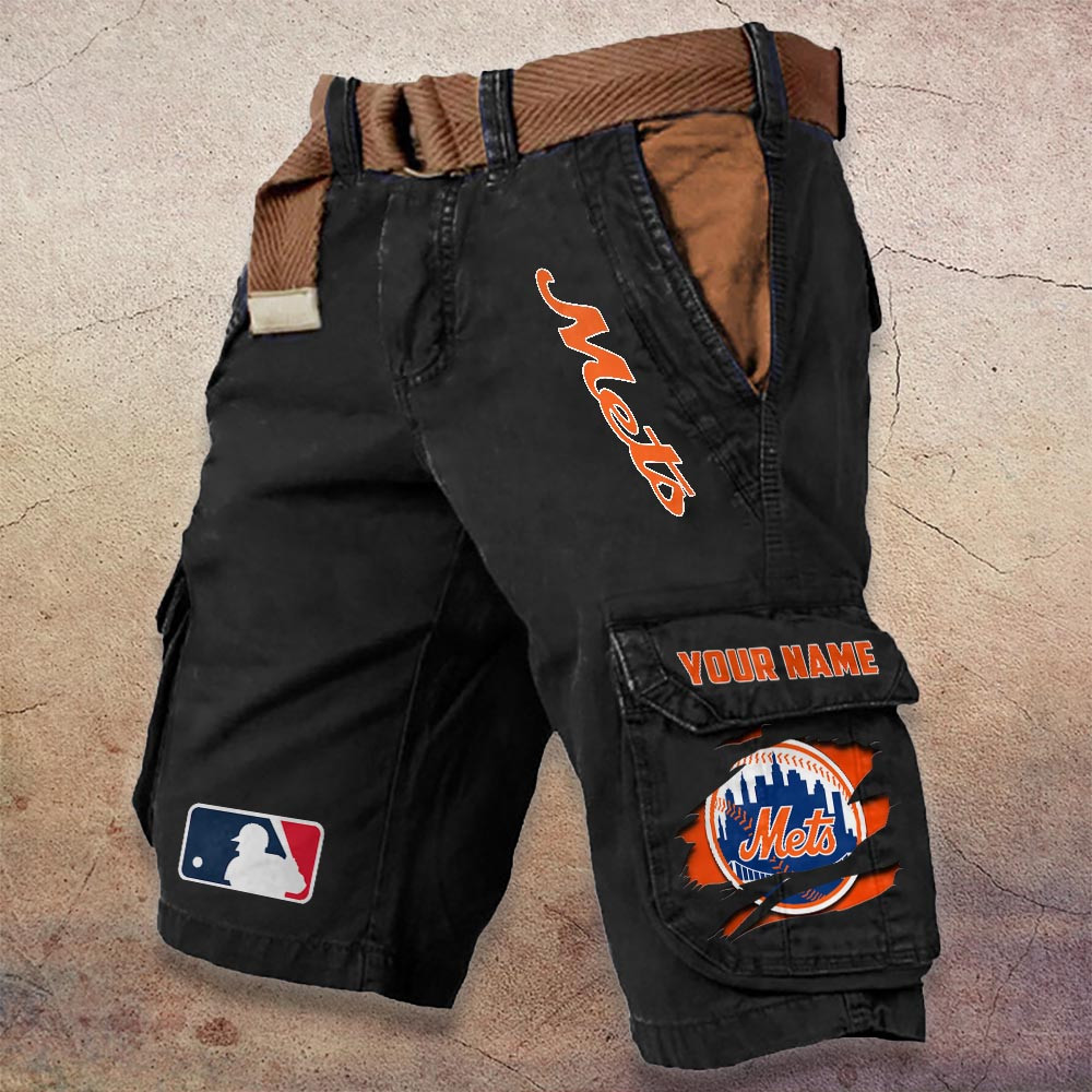 Sportswearmerch New York Mets MLB Denim Short For Fan