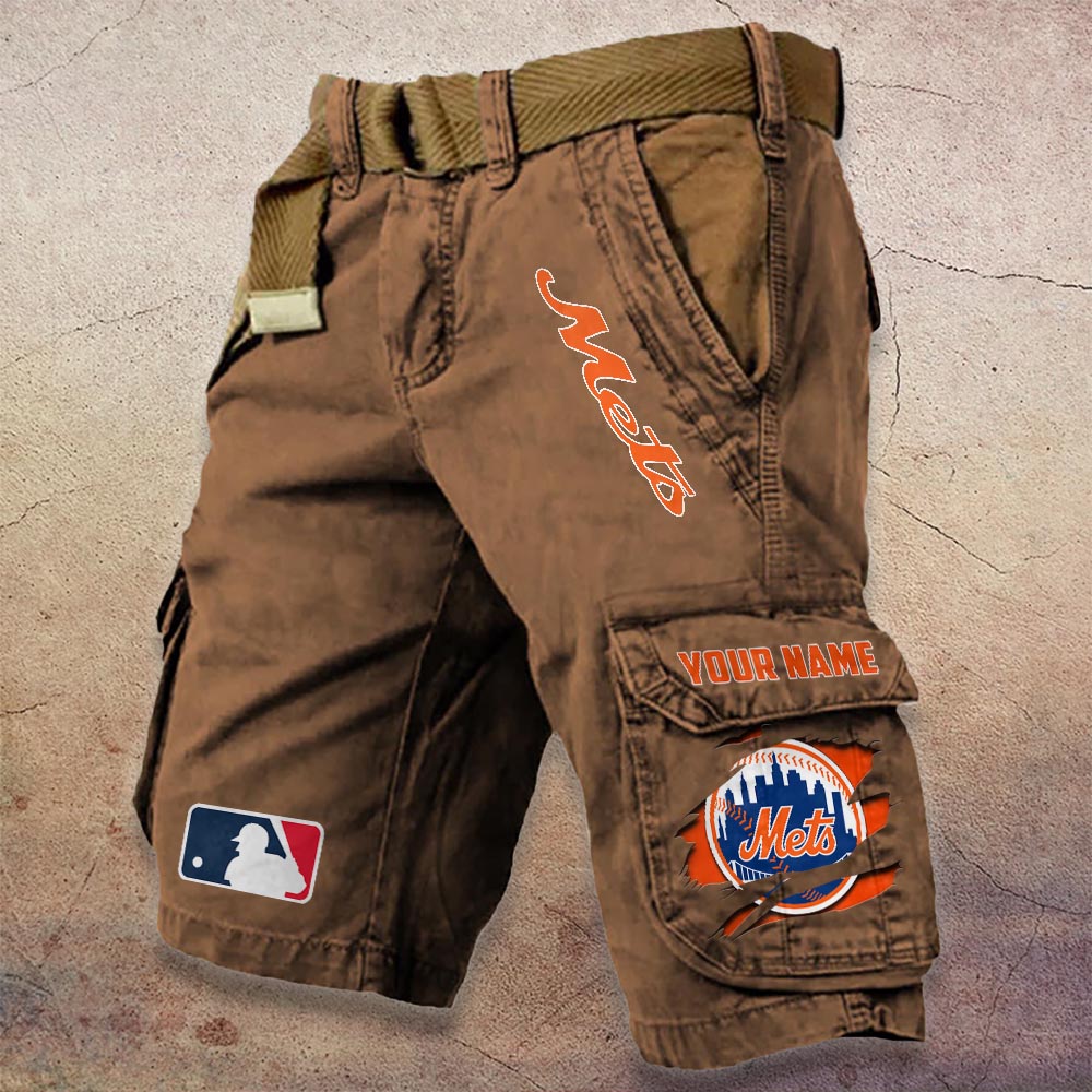 Sportswearmerch New York Mets MLB Denim Short For Fan