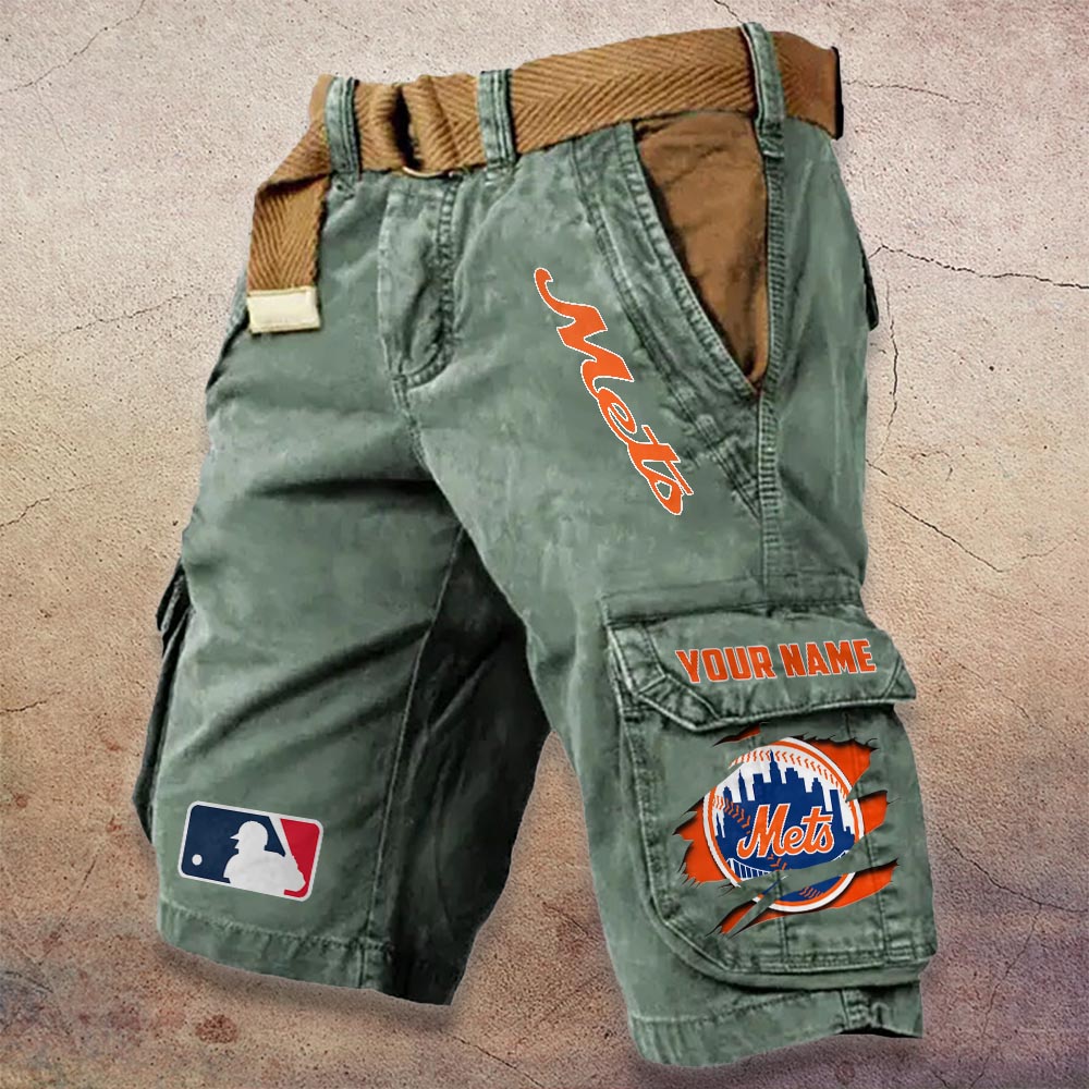 Sportswearmerch New York Mets MLB Denim Short For Fan