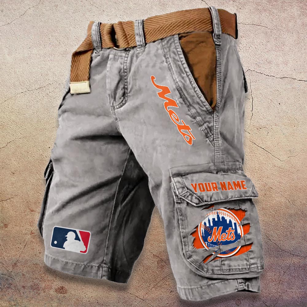 Sportswearmerch New York Mets MLB Denim Short For Fan