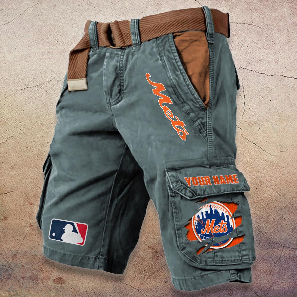 Sportswearmerch New York Mets MLB Denim Short For Fan