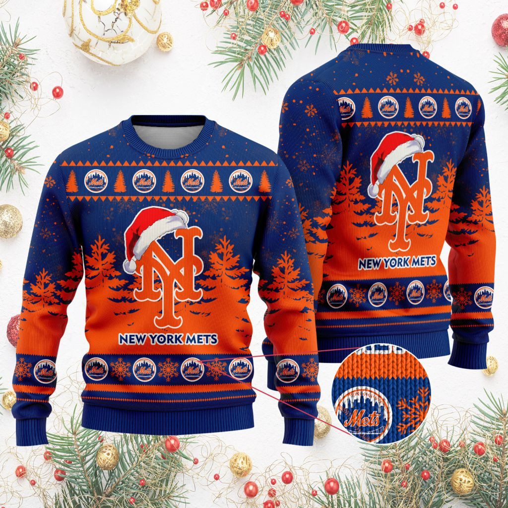 Sportswearmerch New York Mets MLB Funny Christmas Ugly Sweater For Fans