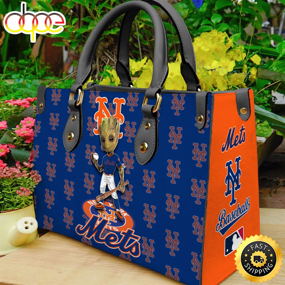 Sportswearmerch New York Mets MLB Groot Women Leather Hand Bag For Fan