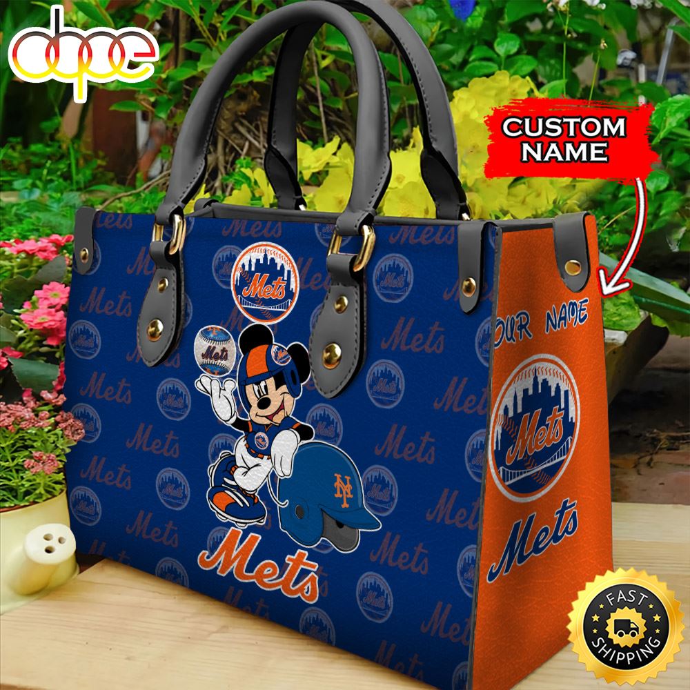 Sportswearmerch New York Mets MLB Mickey Leather Bag For Fan