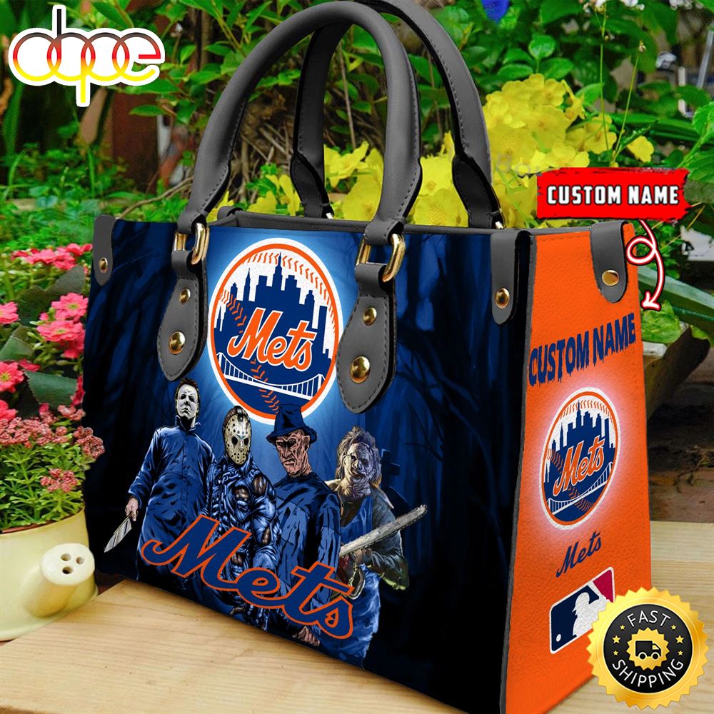 Sportswearmerch New York Mets MLB Women Leather Hand Bag For Fan