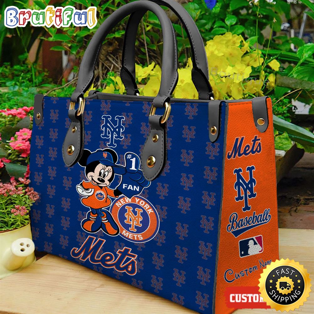 Sportswearmerch New York Mets MLB x Minnie Leather Handbag For Fan