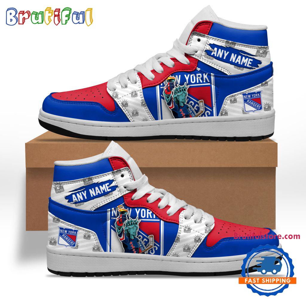 Sportswearmerch New York Rangers NHL AJ1 High Sneakers Shoes For Men And Women