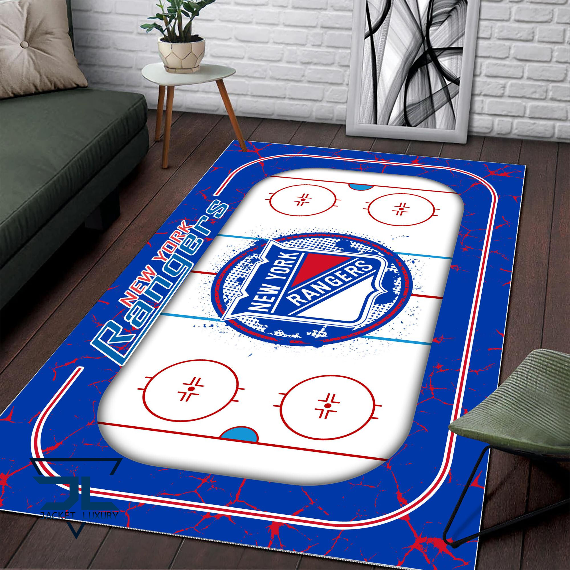 Sportswearmerch New York Rangers NHL Area Rug For Fan