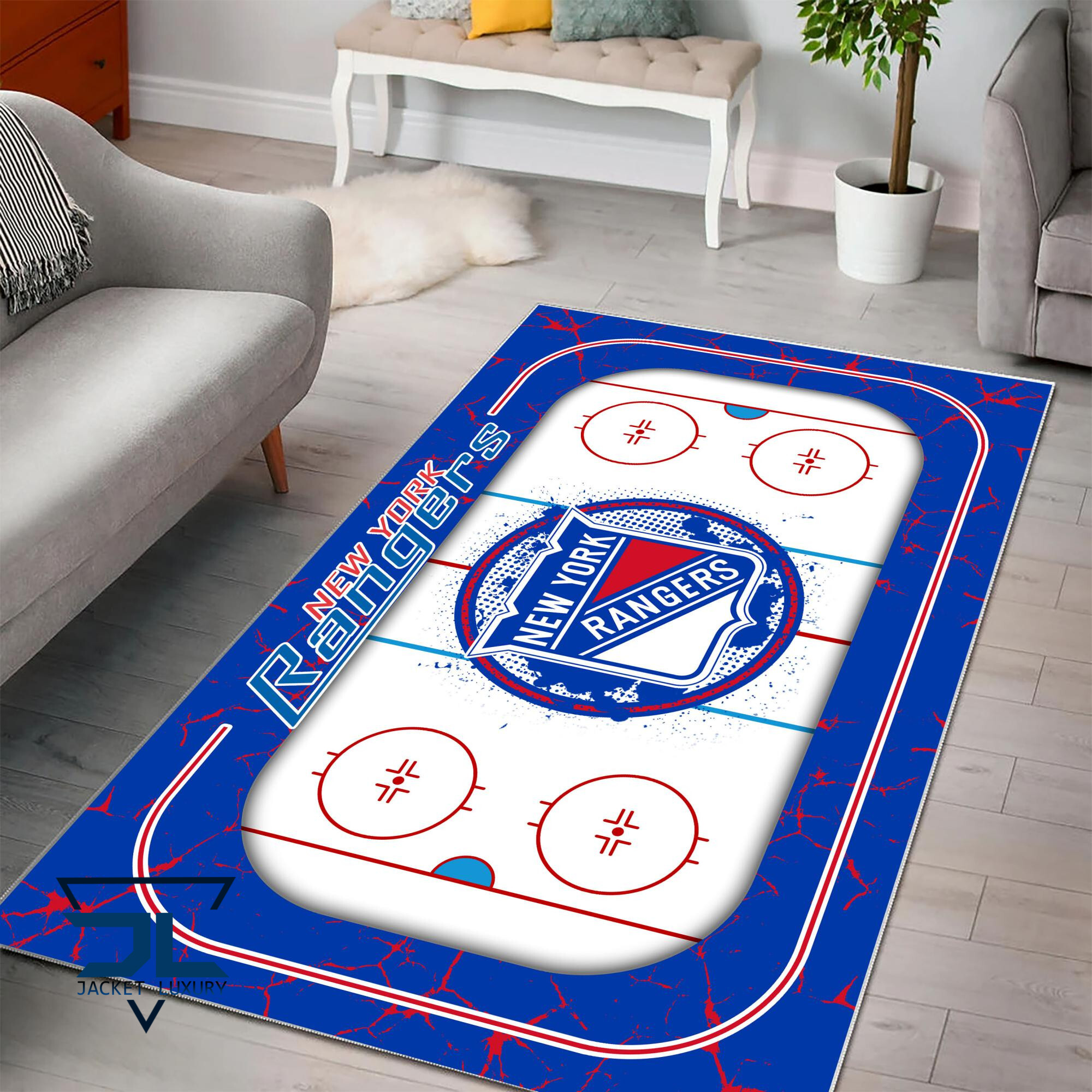 Sportswearmerch New York Rangers NHL Area Rug For Fan