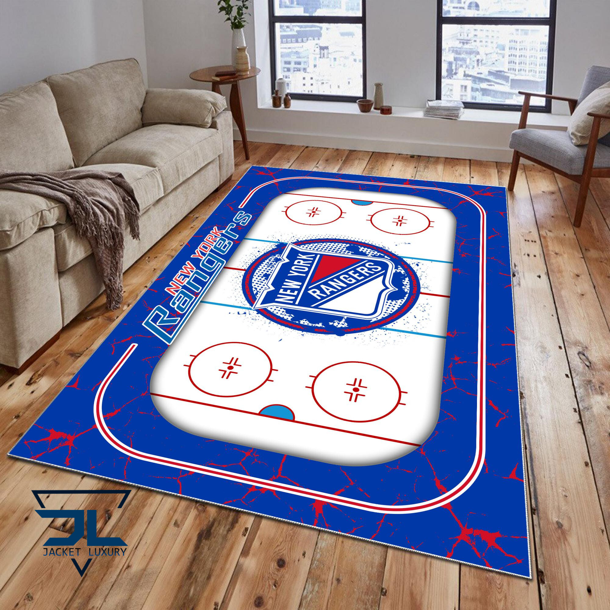 Sportswearmerch New York Rangers NHL Area Rug For Fan