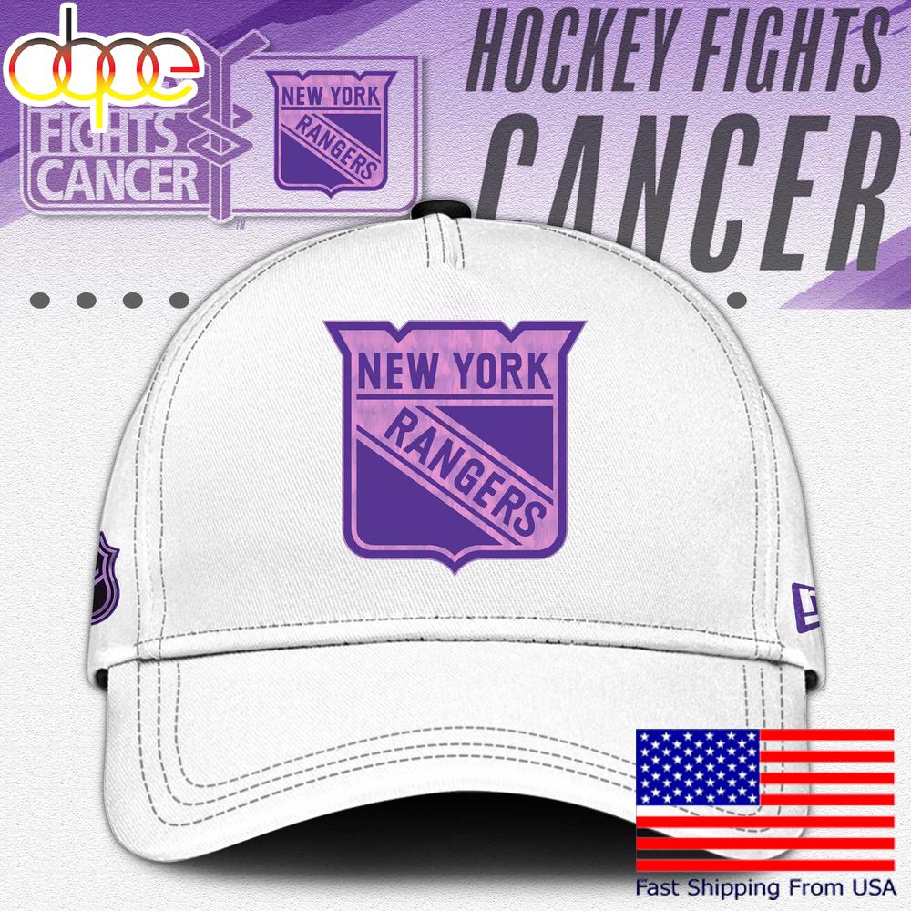 Sportswearmerch New York Rangers NHL Fight Cancer Supporters Classic Cap For Fan