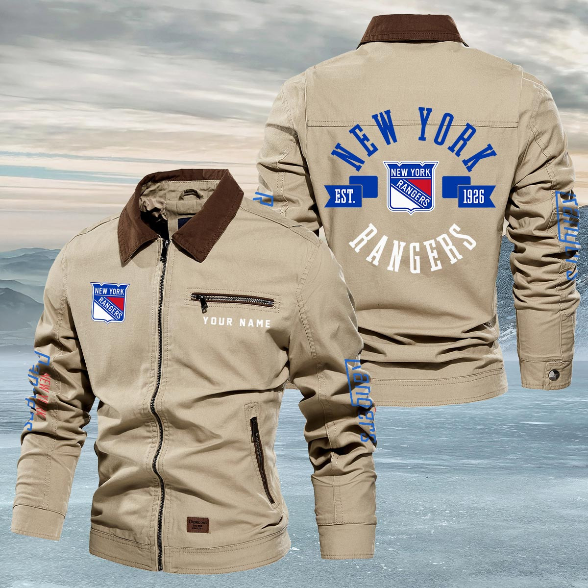 Sportswearmerch New York Rangers NHL Lapel Jacket For Fan