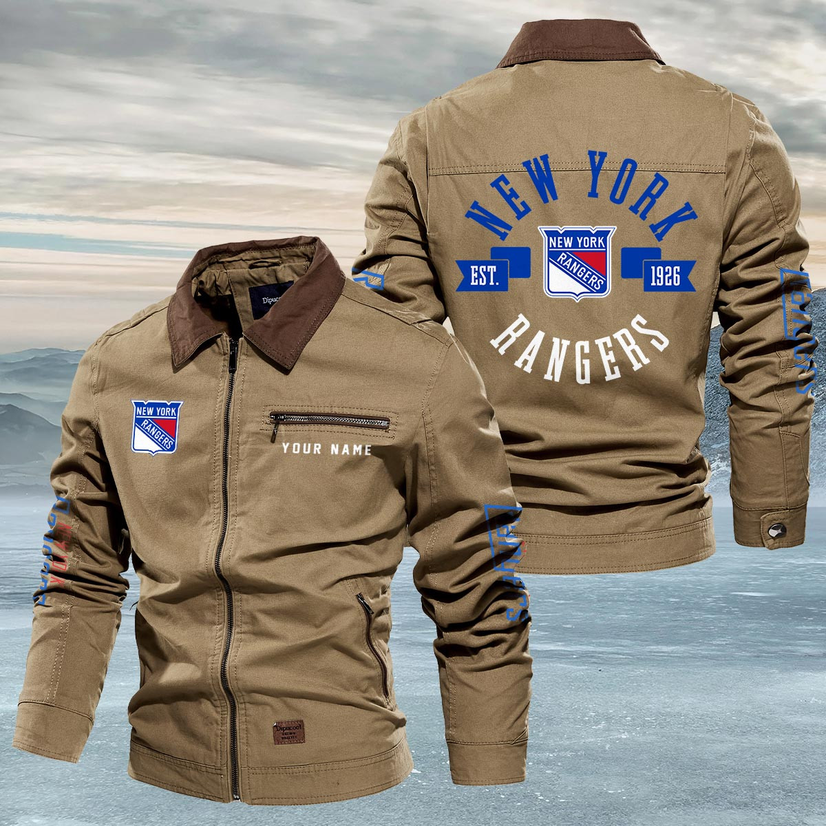 Sportswearmerch New York Rangers NHL Lapel Jacket For Fan