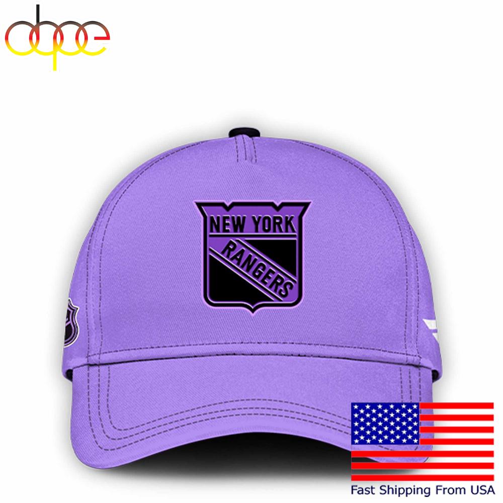 Sportswearmerch New York Rangers NHL Purple Fight Cancer Classic Cap For Fan