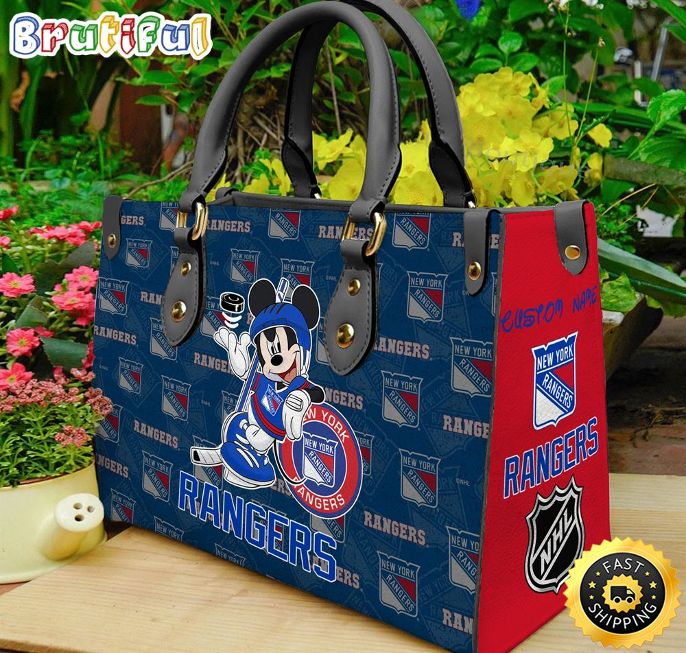 Sportswearmerch New York Rangers NHL x Mickey Leather Handbag For Fan