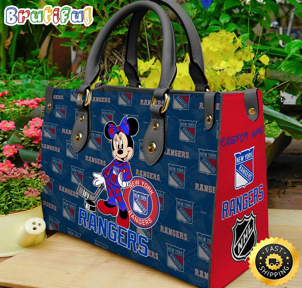 Sportswearmerch New York Rangers NHL x Minnie Leather Handbag For Fan