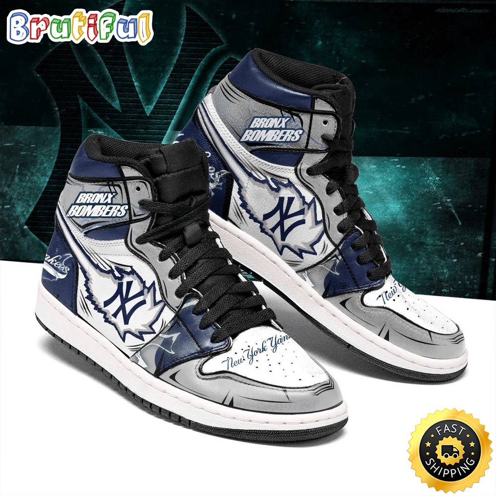 Sportswearmerch New York Yankees MLB AJ1 High Sneakers Shoes For Men And Women
