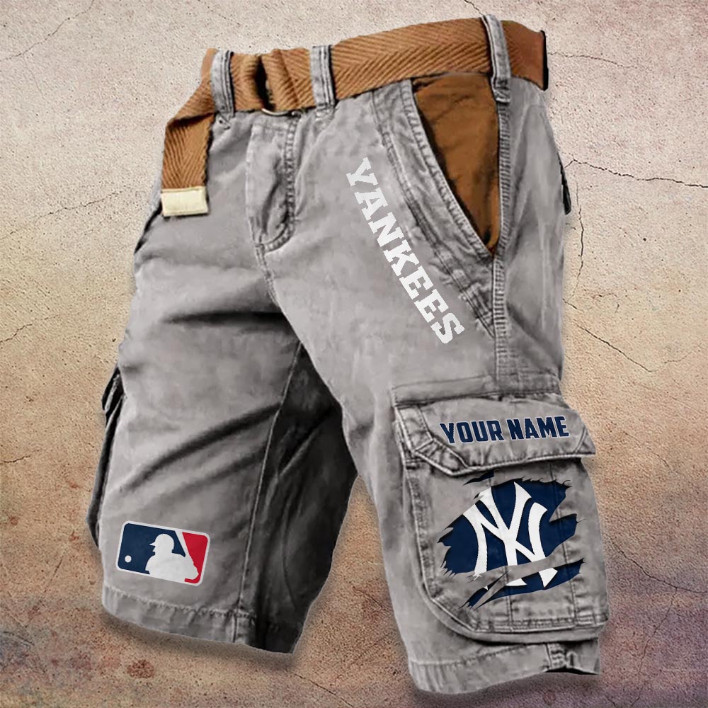 Sportswearmerch New York Yankees MLB Denim Short For Fan