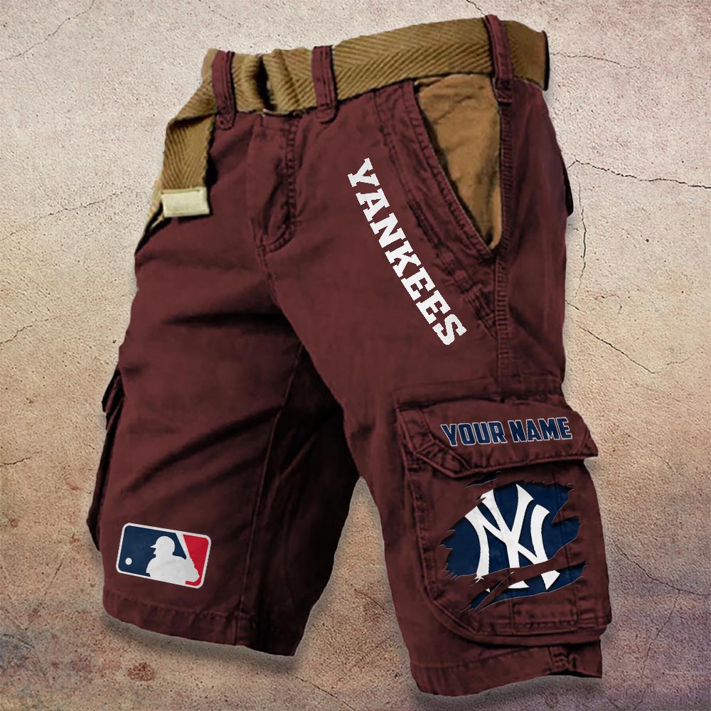 Sportswearmerch New York Yankees MLB Denim Short For Fan