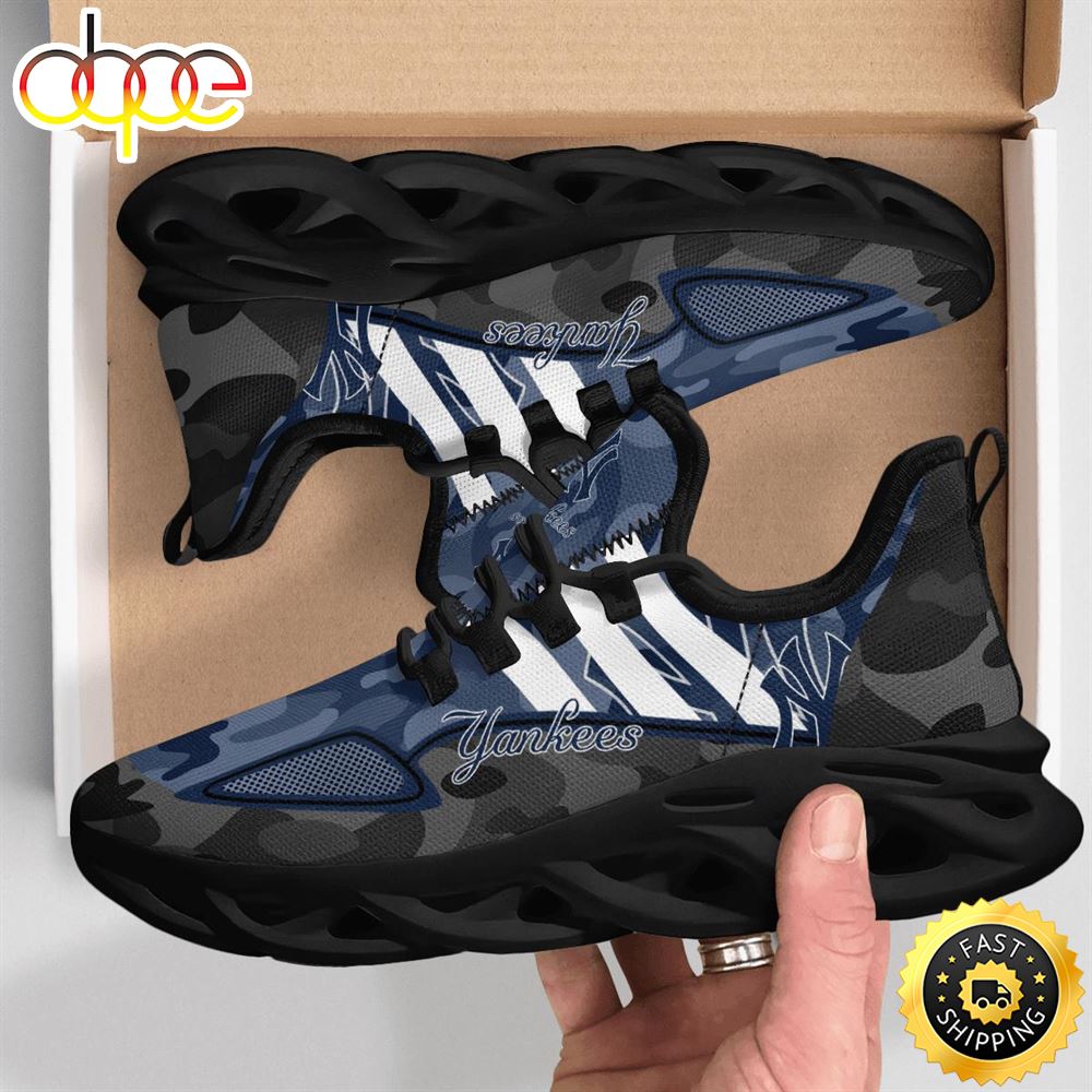 Sportswearmerch New York Yankees MLB Military Camouflage Max Soul Shoes Sneakers For Men And Women