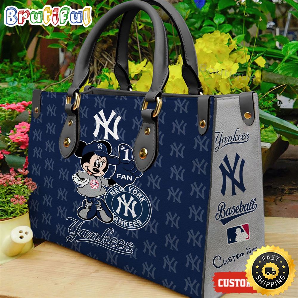 Sportswearmerch New York Yankees MLB x Minnie Leather Handbag For Fan