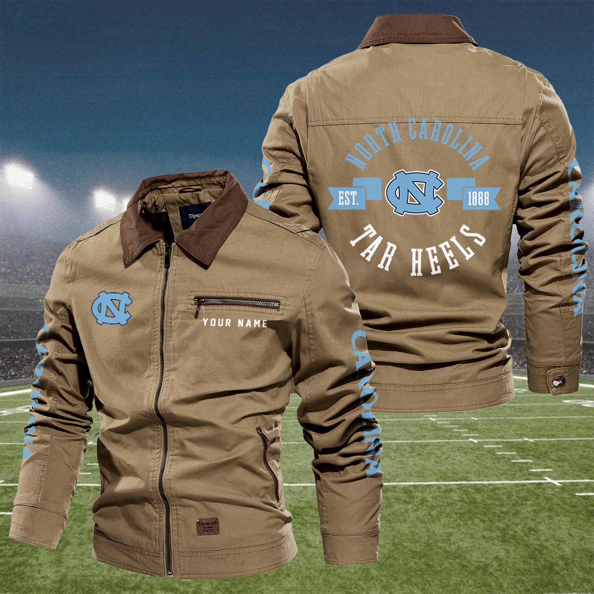 Sportswearmerch North Carolina Tar Heels NCAA Lapel Jacket For Fan