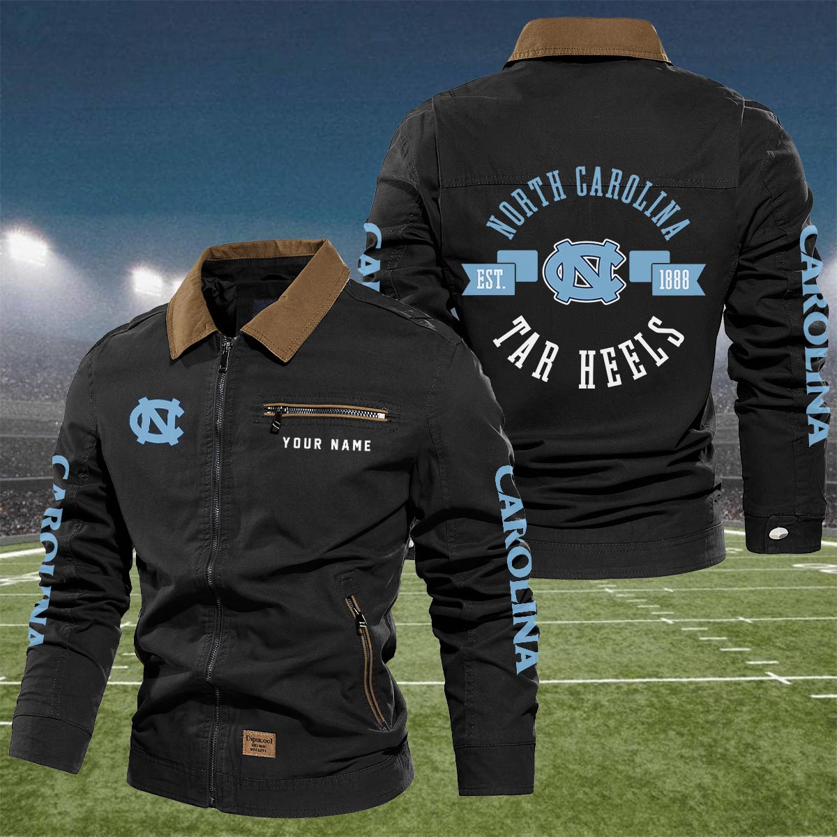 Sportswearmerch North Carolina Tar Heels NCAA Lapel Jacket For Fan