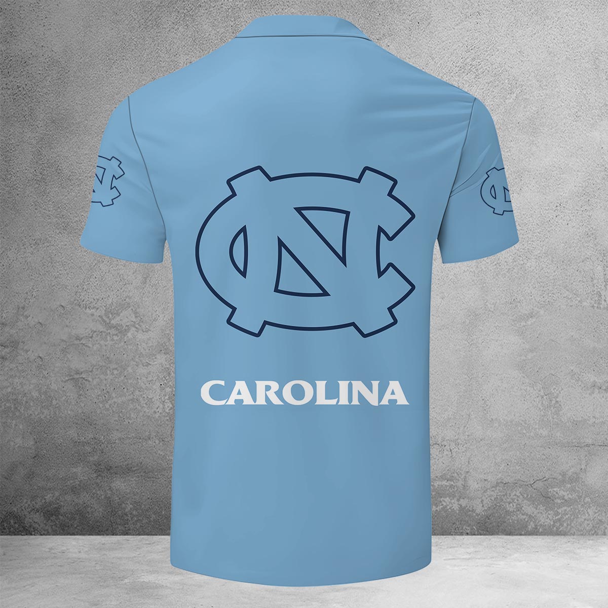 Sportswearmerch North Carolina Tar Heels NCAA Lapel Zip Polo Shirt For Fan