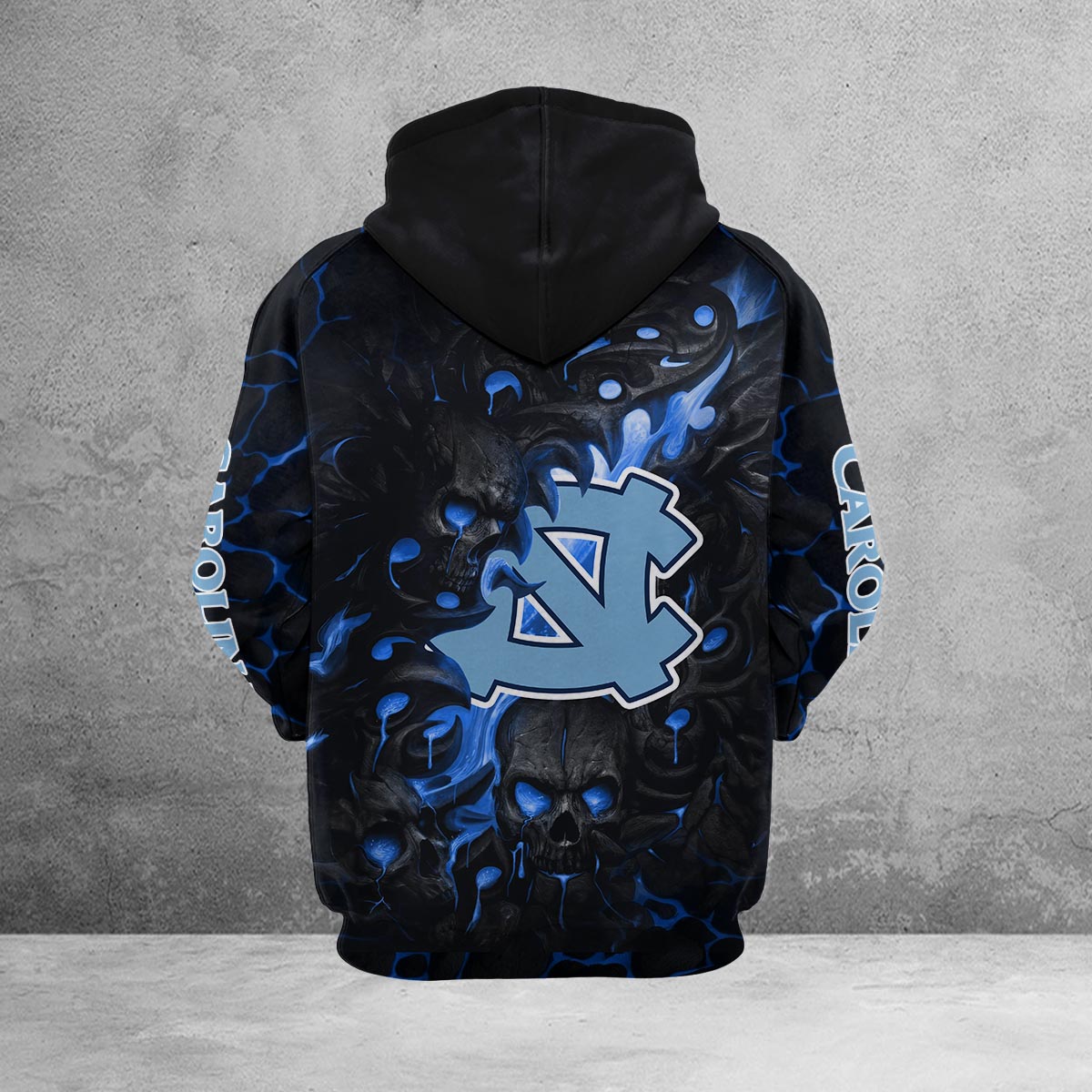 Sportswearmerch North Carolina Tar Heels NCAA Lava Skull Hoodie For Fan