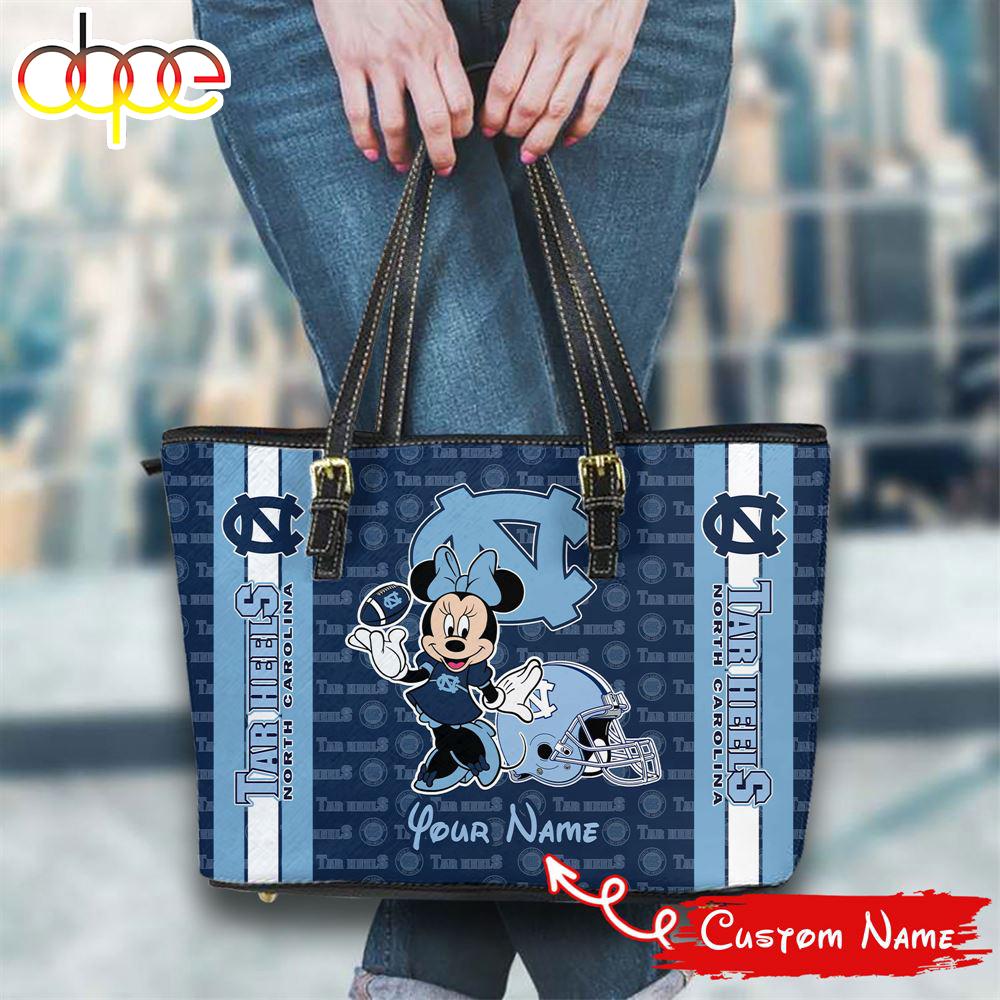Sportswearmerch North Carolina Tar Heels NCAA Minnie Women Leather Tote Bag For Fan