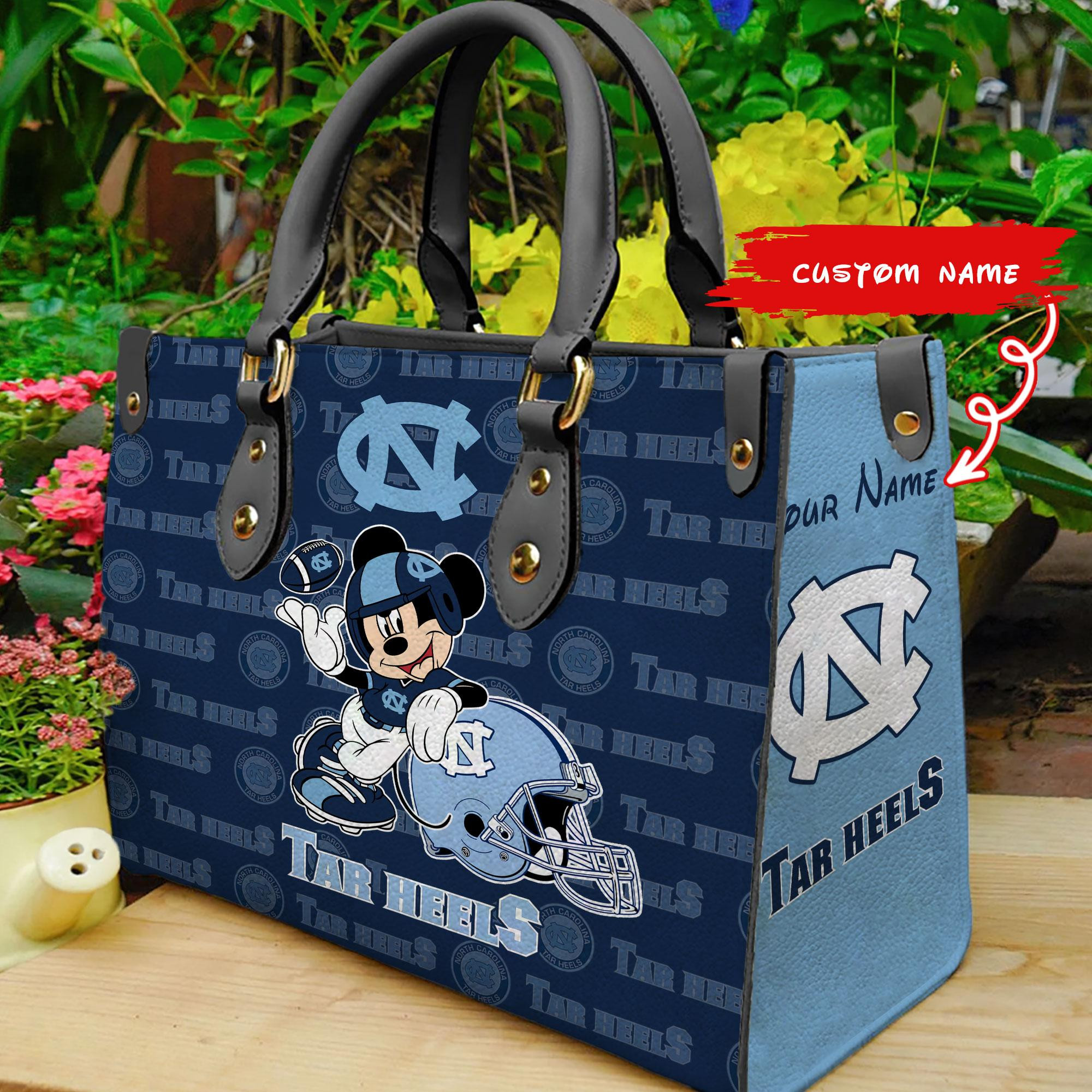 Sportswearmerch North Carolina Tar Heels NCAA x Mickey Women Leather Handbag For Fan
