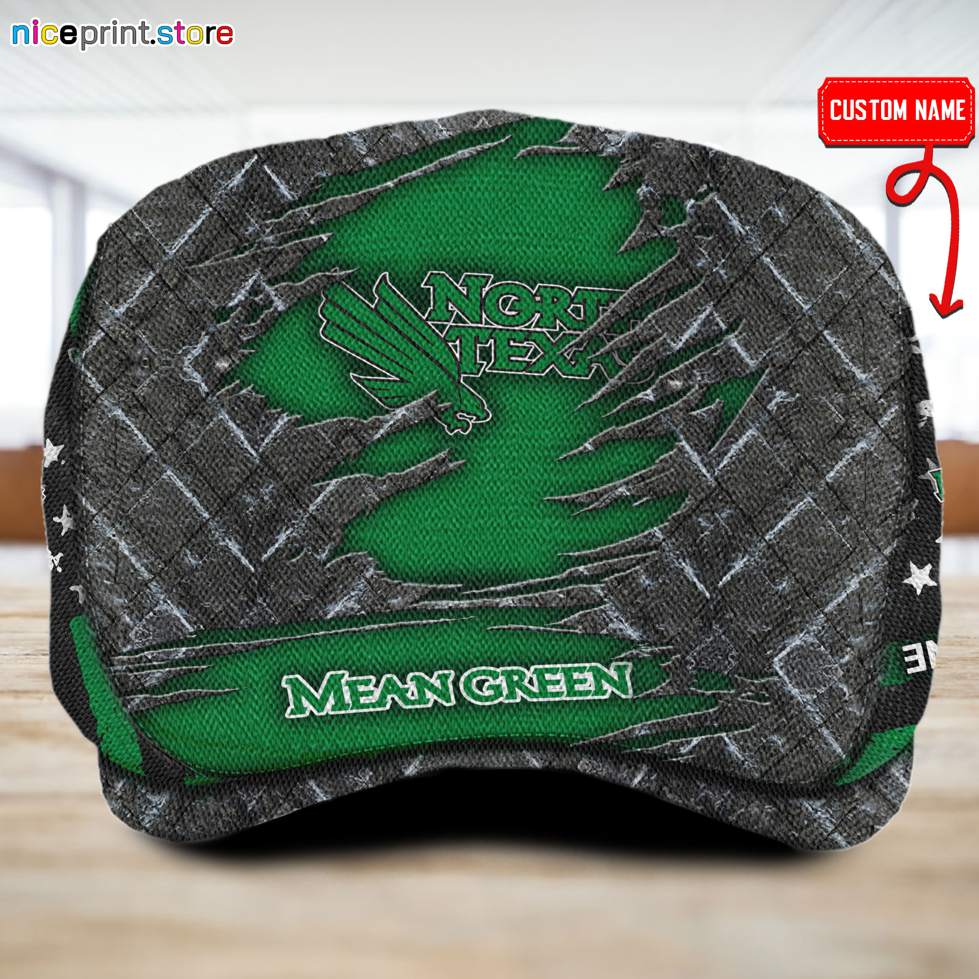 Sportswearmerch North Texas Mean Green NCAA Flat Cap For Fan