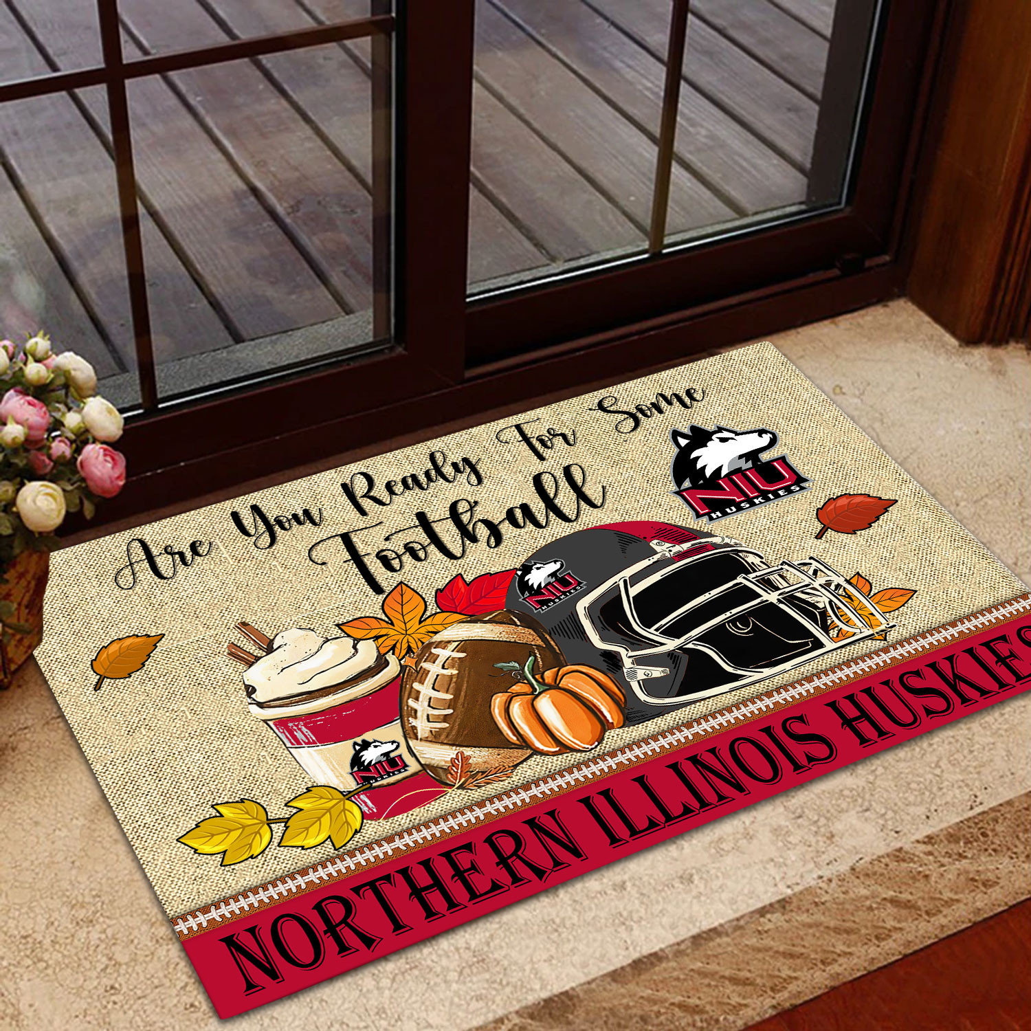 Sportswearmerch Northern Illinois Huskies NCAA Fall Football Custom Doormat For Fan