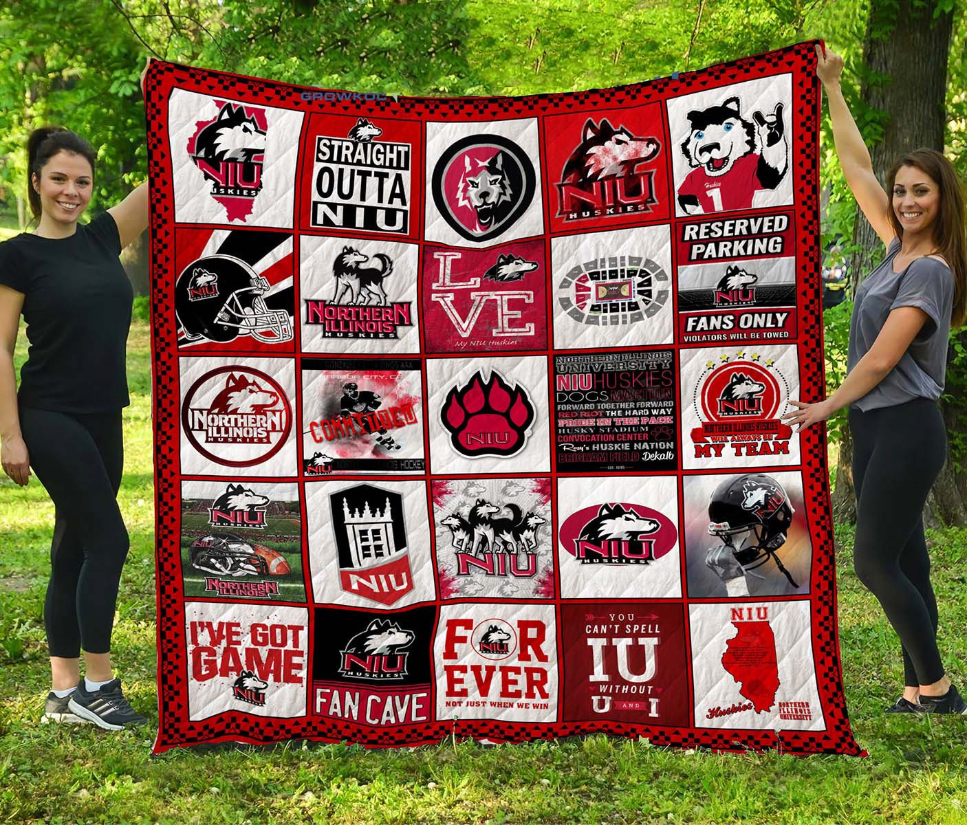 Sportswearmerch Northern Illinois Huskies NCAA Quilt Blanket For Fan