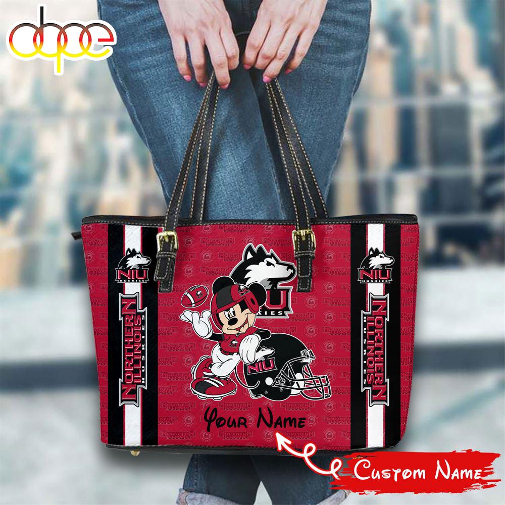Sportswearmerch Northern Illinois NCAA Huskies Mickey Women Leather Tote Bag For Fan
