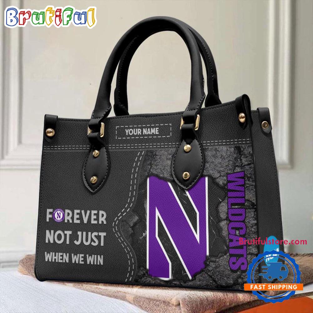 Sportswearmerch Northwestern Wildcats NCAA Leather Hand Bag For Fan