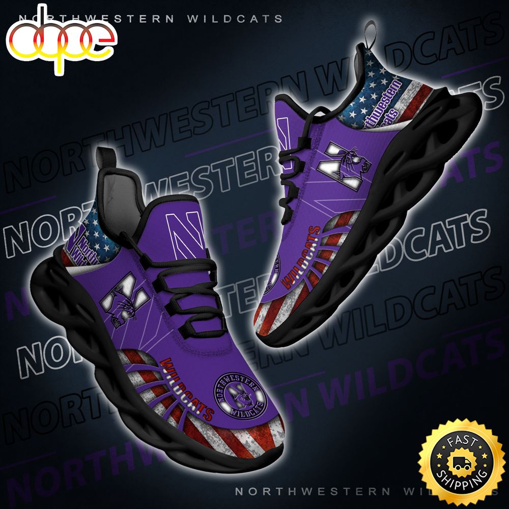 Sportswearmerch Northwestern Wildcats NCAA Max Soul Shoes Sneakers For Men And Women
