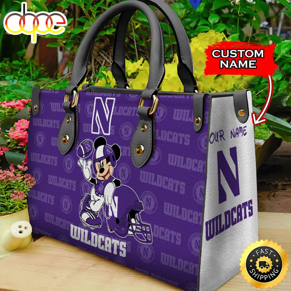Sportswearmerch Northwestern Wildcats NCAA Mickey Leather Bag For Fan
