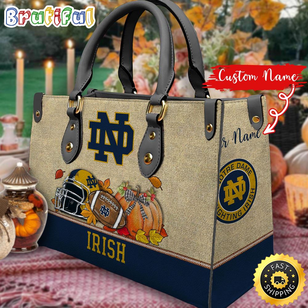 Sportswearmerch Notre Dame Fighting Irish NCAA Autumn Women Leather Bag For Fan